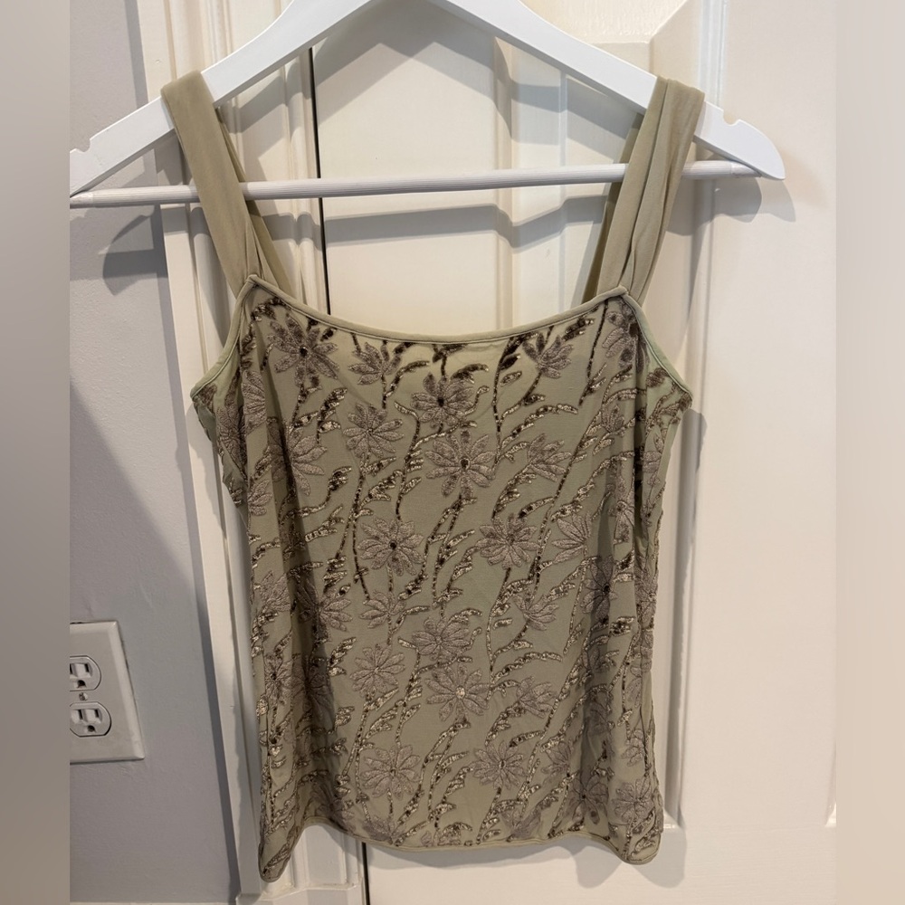 Armani Collezioni Olive Floral Camisole